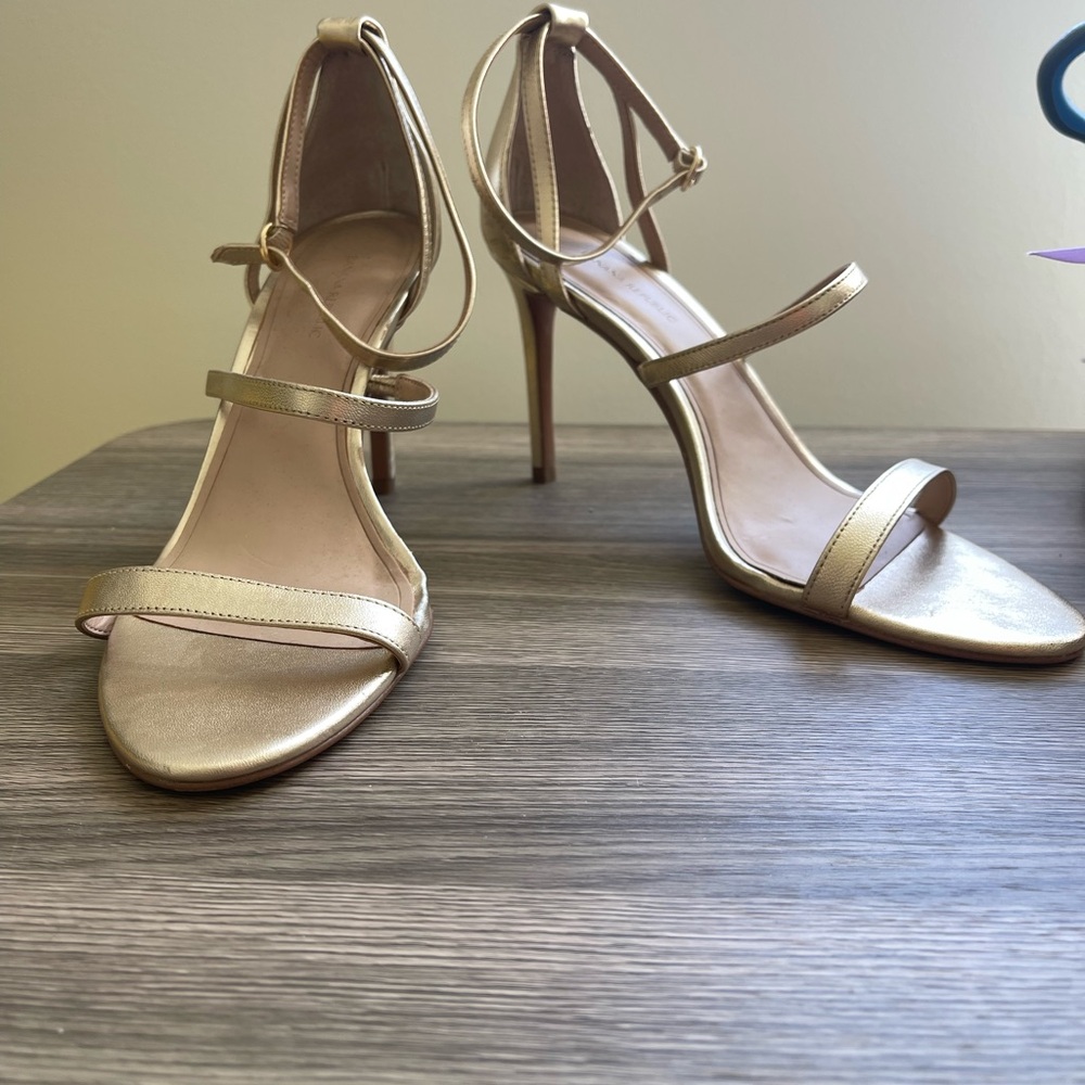 Banana Republic Gold Strappy Heels